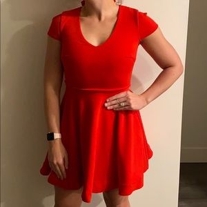Red formal dress